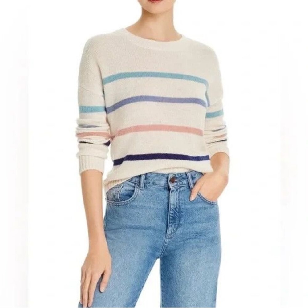 Rails Perci Seaside Stripe Wool Blend Crewneck Sweater Size Small
